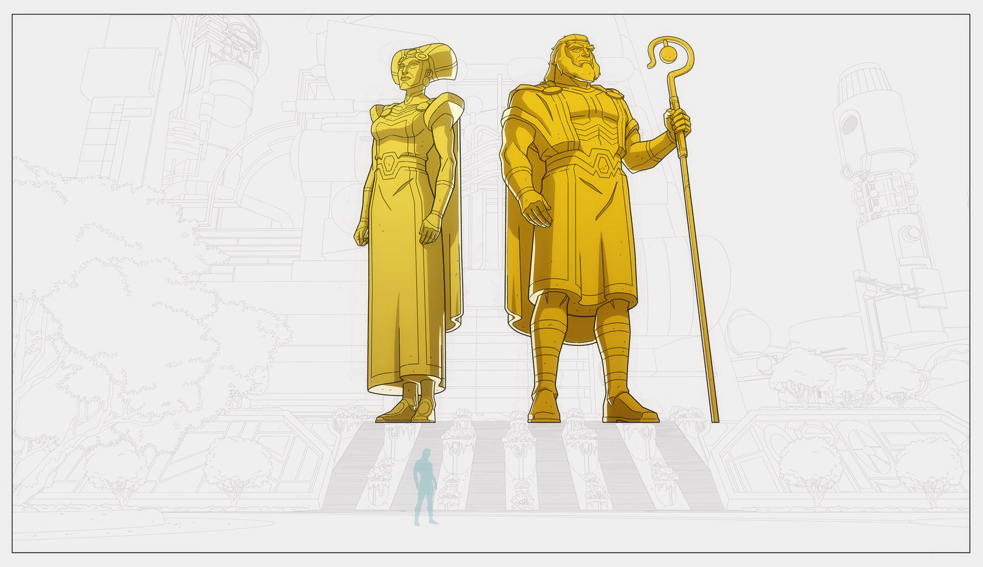 Statues Deviantart YJST: PHANTOMS - SUPERTOWN STATUES by Jerome-K-Moore on DeviantArt