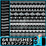 64 Lace Border Brushes for Photoshop and Procreate