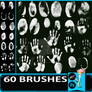 Fingerprint and Handprint Stamp Brushes and PS