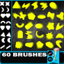 60 Soft Glow Shape Brushes PS and Procreate