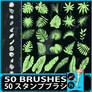 50 Tropical Leaf Plant Brushes: Ps and Procreate