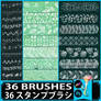 36 Leaf Texture Clothing: PS and Procreate brushes