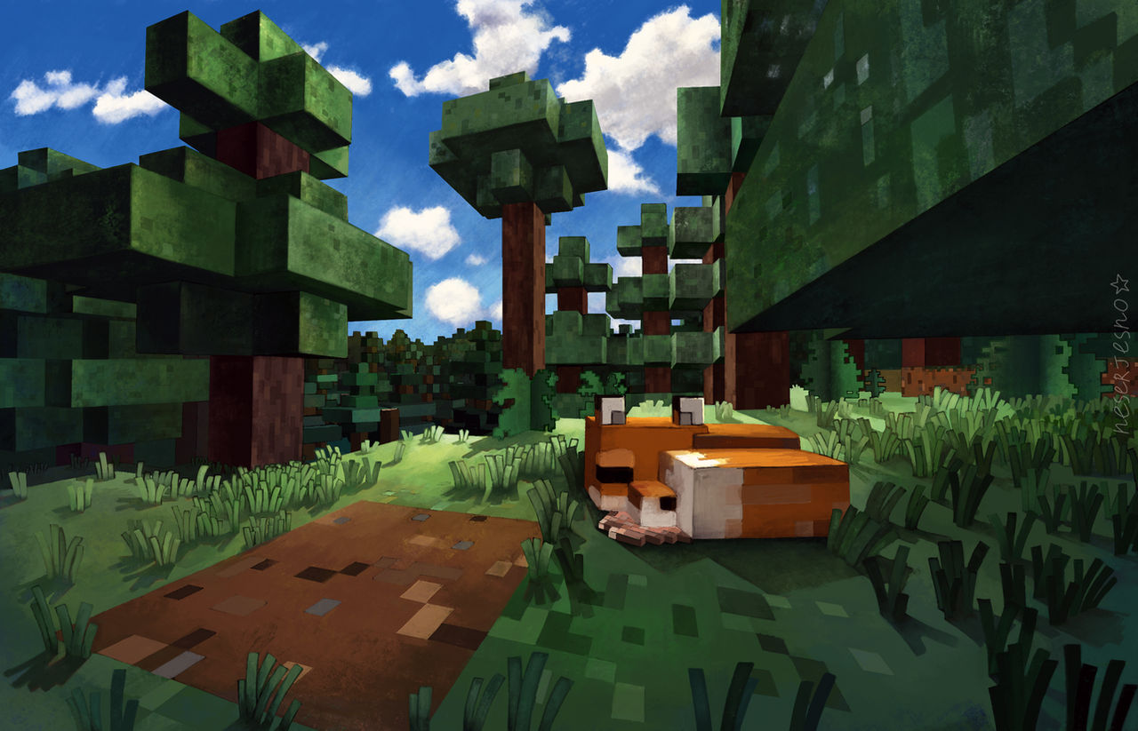 Minecraft scenery by neserjesno on DeviantArt
