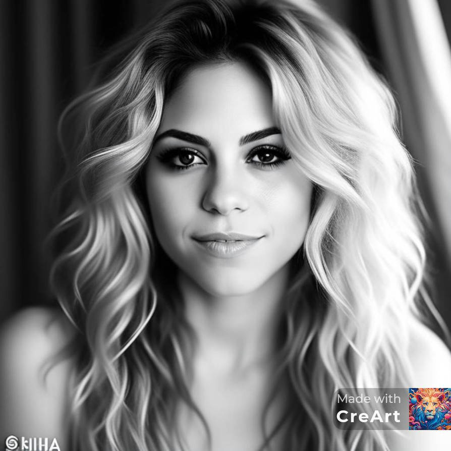 Black and White Shakira by Drayat78 on DeviantArt