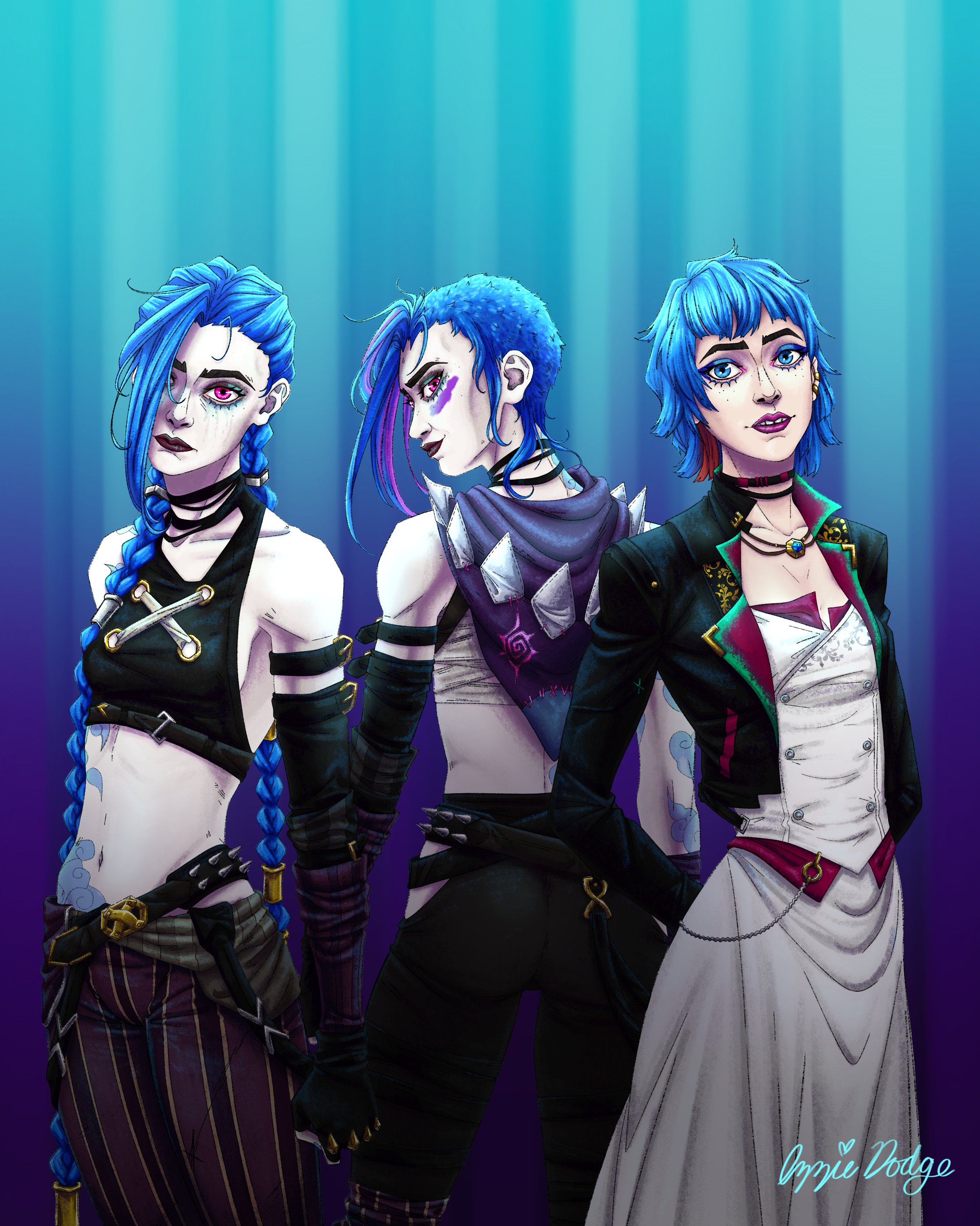 Powder Jinx Variates Jinx, Jinx and Powder by tobincandraw on DeviantArt