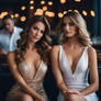 Lady,s In Sexy Dresses Sitting
