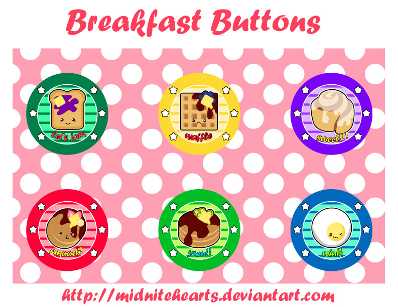 Breakfast Button Breakfast Button Designs by MidniteHearts on DeviantArt