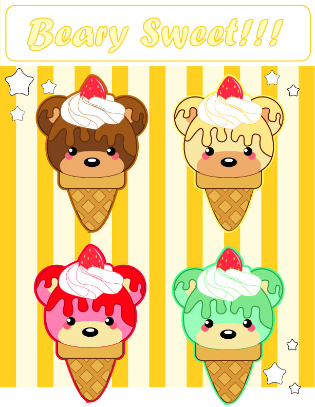 Beary Sweet Ice Cream Cones