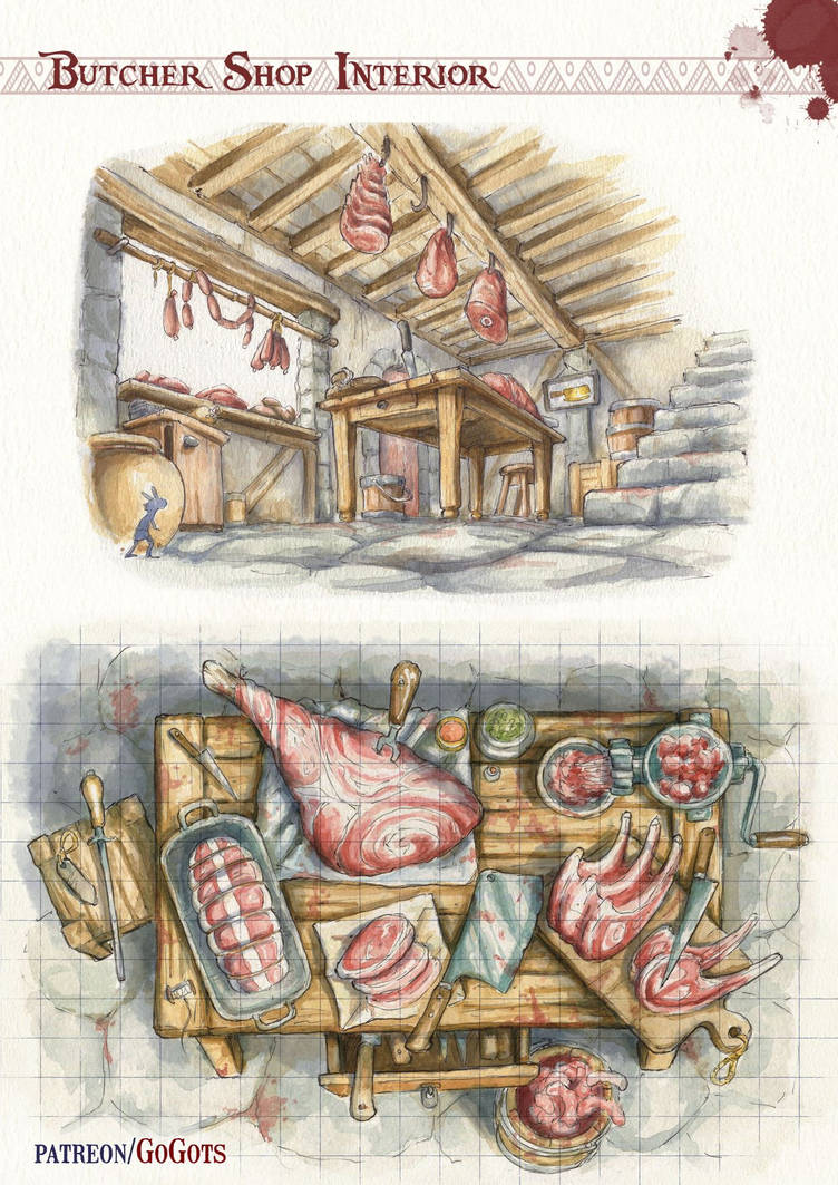 Deviantart Butcher Butcher shop-Interior by gogots on DeviantArt