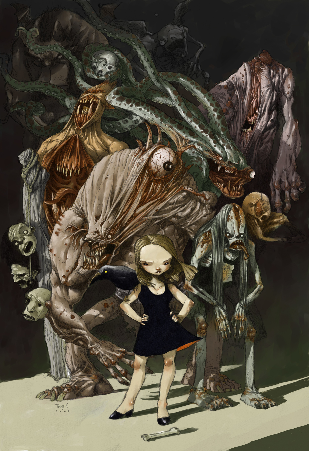 the black dress girl by tonysandoval