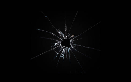 Apple broken glass wallpaper