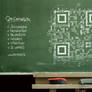 QR code blackboard design Everyting = math