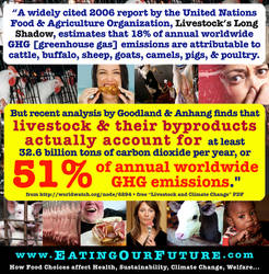 Animal Agriculture: 51% of Climate Change GHGs