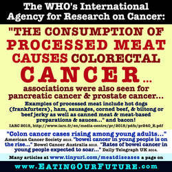 WHO IARC Quote Meme: Eating Meat Causes Cancer