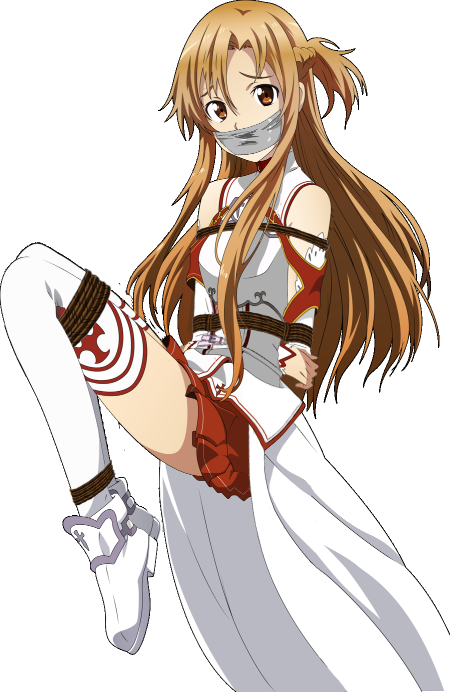Asuna Yuuki Tied Up and Gagged 3 by songokussjsannin8000 on DeviantArt