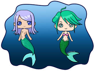 Some chibi mermaids