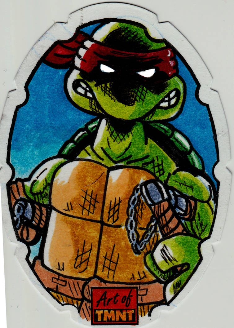 Michelangelo Shell Shaped Card for Topps by RazeComix on DeviantArt