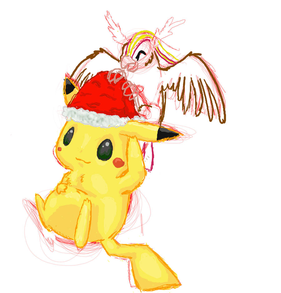 pokemon christmas drawing WIP by xwolftriggerx on DeviantArt