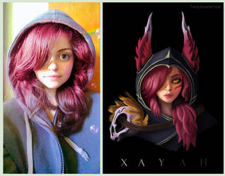 Xayah portrait comparison