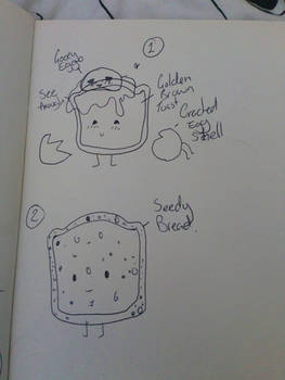 Seedy Toast and Egg on Toast Sketch