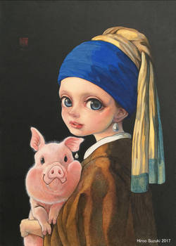 Pig and Girl with a Pearl Earring