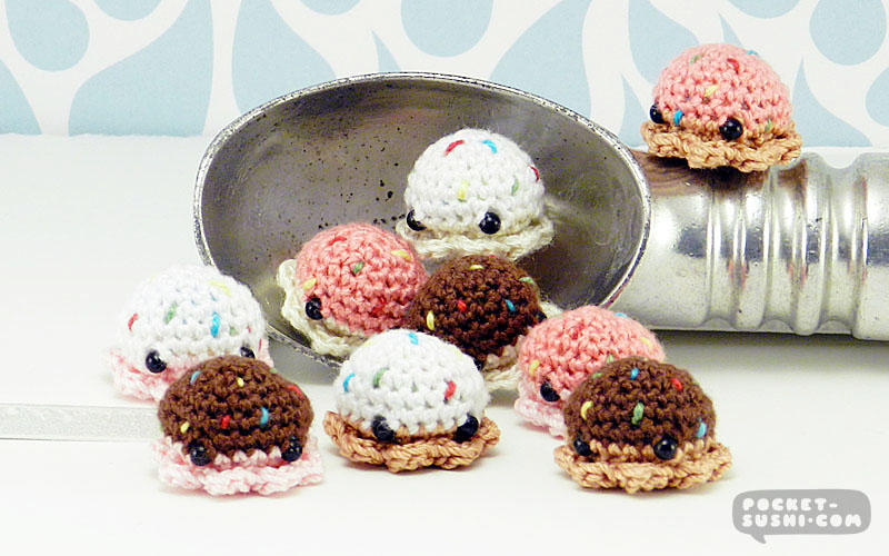 Ice Cream MiniPus - Amigurumi Mini Octopi