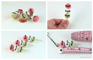 Miniature Amigurumi Hanami Dango