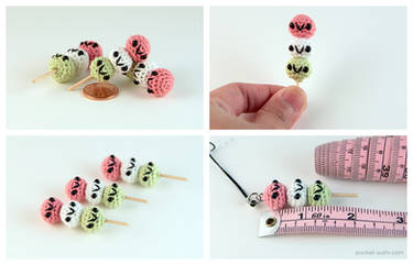 Miniature Amigurumi Hanami Dango