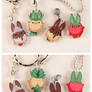 Food Bunny Acrylic Charms