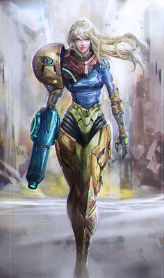 Samus battle damaged