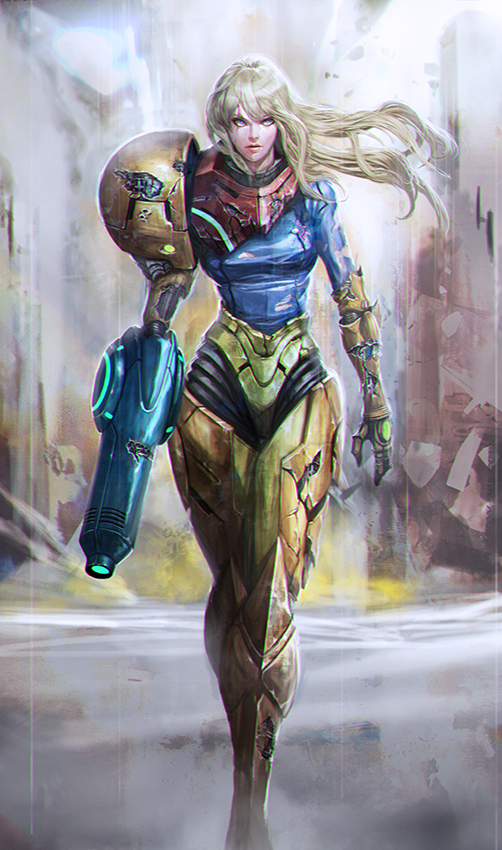 Samus battle damaged