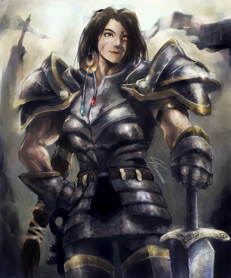 Lady Grey Warden by MikazukiArt
