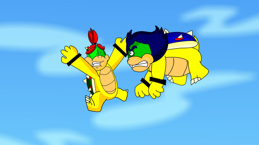 Junior and Ludwig in mid-air by dannywaving on DeviantArt.