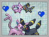 Umbreon x Espeon stamp