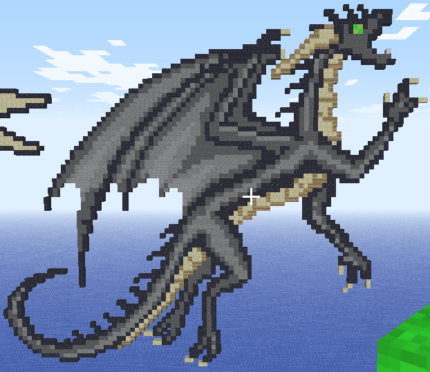Minecraft dragon online pixel art