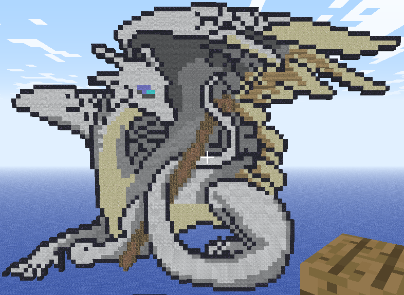 White Dragon in Minecraft