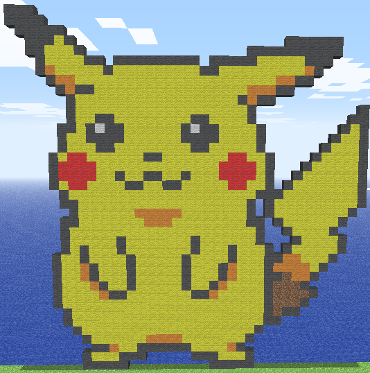 Pikachu in Minecraft