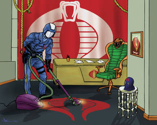 cobra commander vacuums the evil office by rruffass