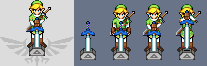 Link adult and The master sword