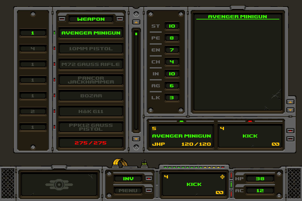 HUD and Inventory Fallout 2D by Neike60 on DeviantArt