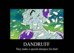 Dandruff Frieza Demotivational Poster