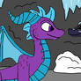 Spyro and Cynder ice dragons