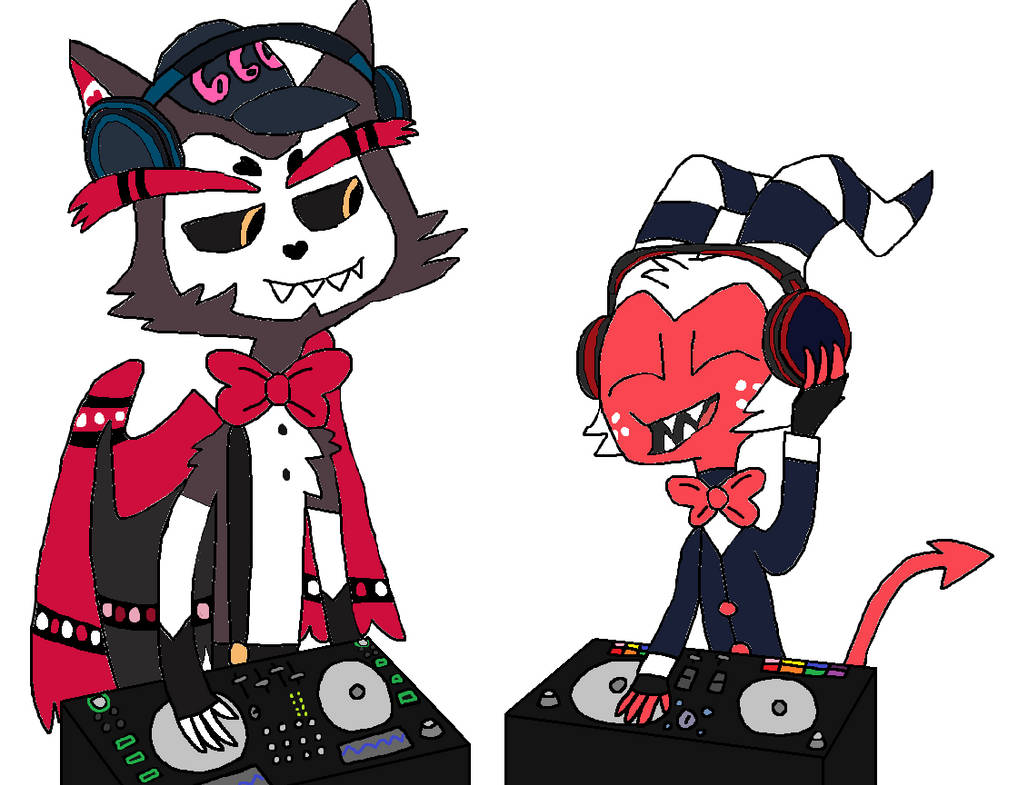 Muuxxee Commission: Moxxie and Husk playing DJ by Angelsgotoheaven12 on DeviantArt