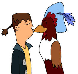 Point commission Jim and Clara kiss