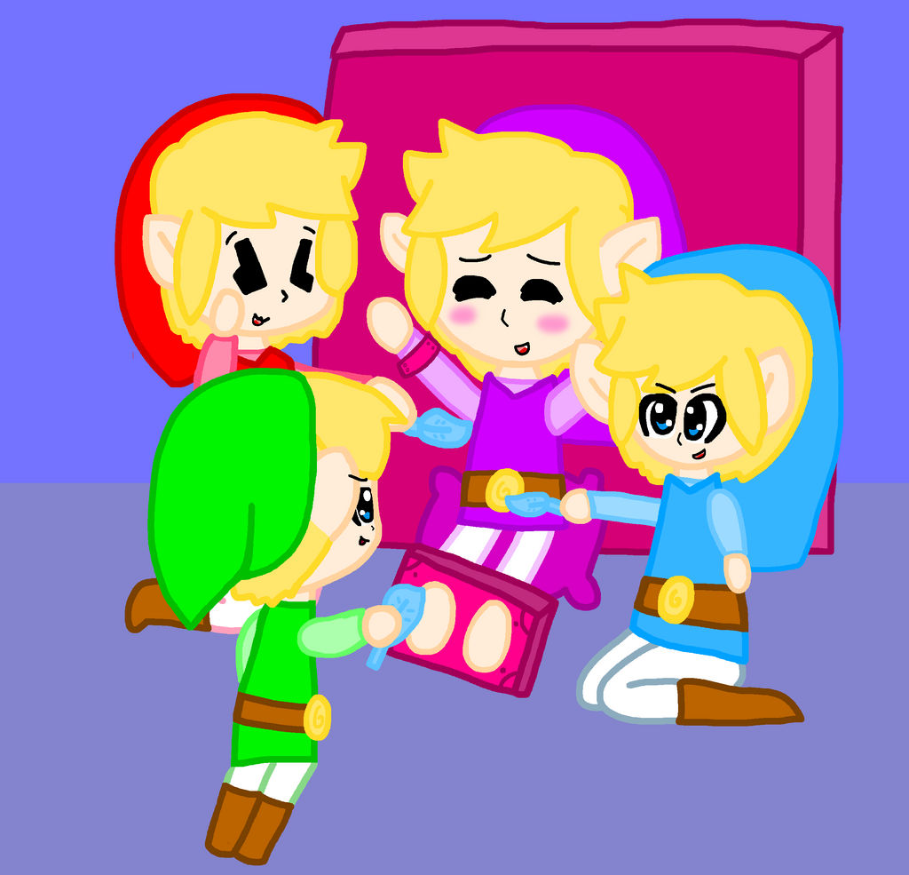 Vio Link's Tickle Torture (LOZ Four Swords Manga) by RoseJigglypuff76