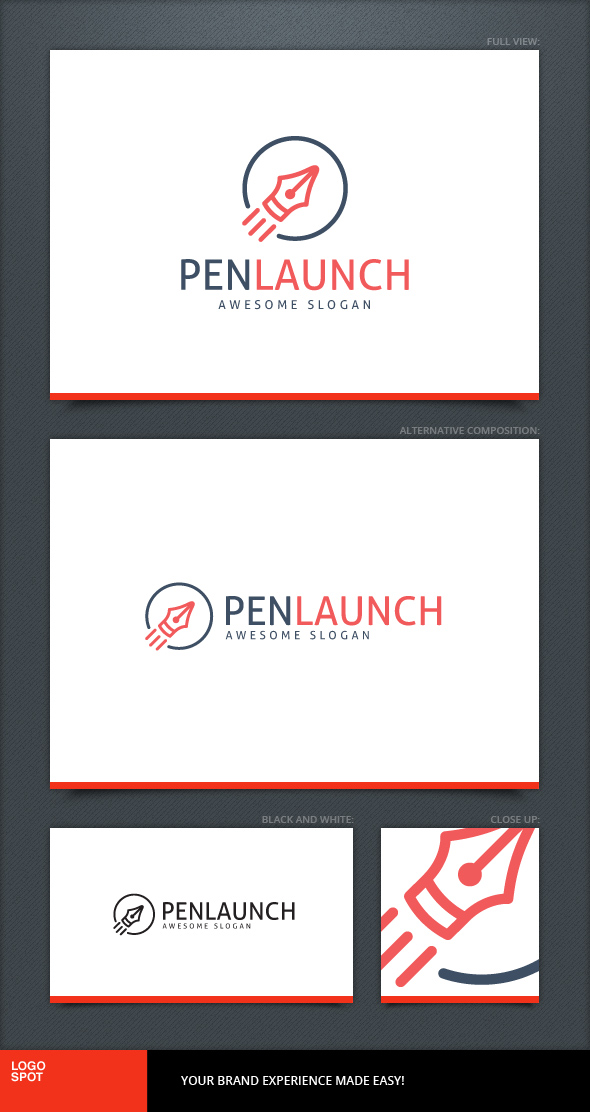 Pen Launch Logo Template