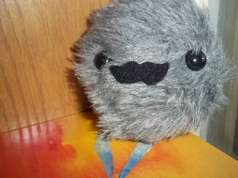 Cute Little Fuzzy Mustache Monster
