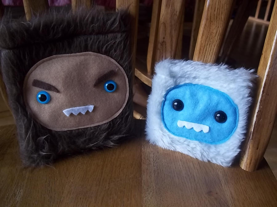 Cute Monster Sasquatch and Yeti Coin Purses