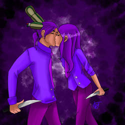 Purple girl x Purple guy