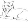 Appleblossom outline/ Female cat lineart